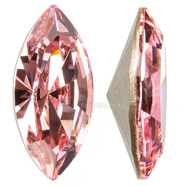 Кристаллы 4228 15x7 mm Light Rose