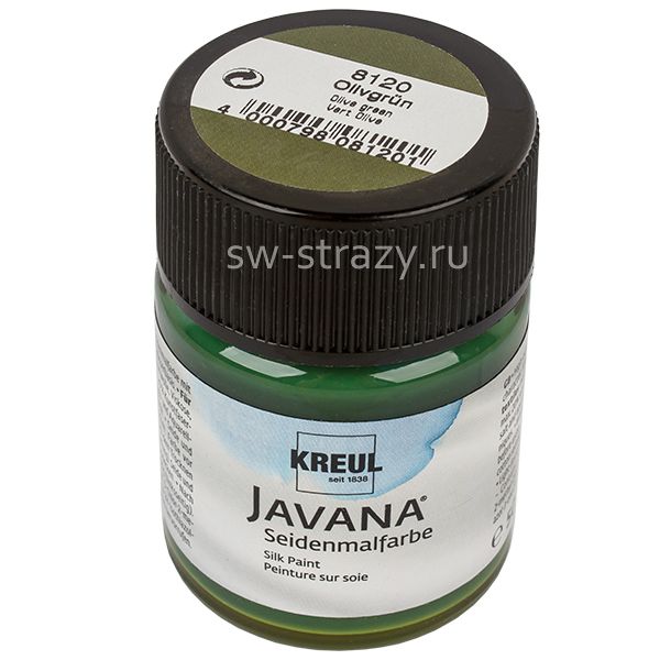 Краска Javana по шелку растекающаяся оливково-зеленая 50 мл KR-8120*