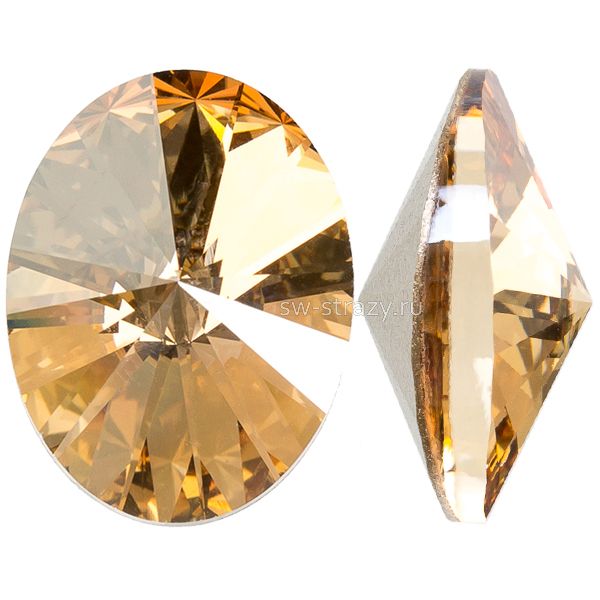 Кристаллы 4122 18x13,5 mm Crystal Golden Shadow