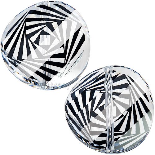 Бусины 5621 18 mm Crystal Zebra Print