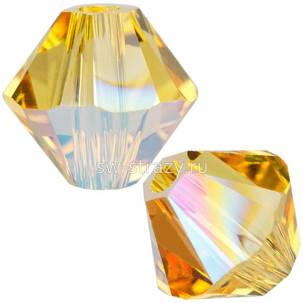 Бусины 5328 3 mm Light Topaz Shimmer