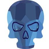 2856 18x14 mm Crystal Metallic Blue F